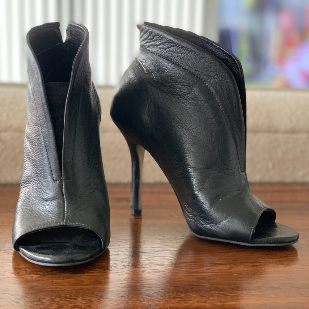 ALDO Black Peep-toe Booties